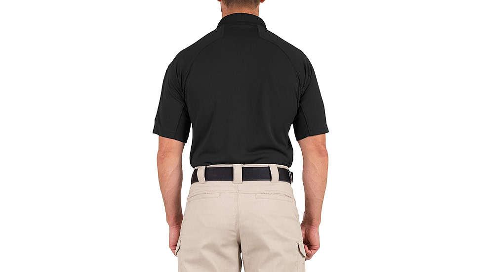 First Tactical Performance Short Sleeve Polo - Mens, Black, Tall/2XL, 112509-019-XXL-T