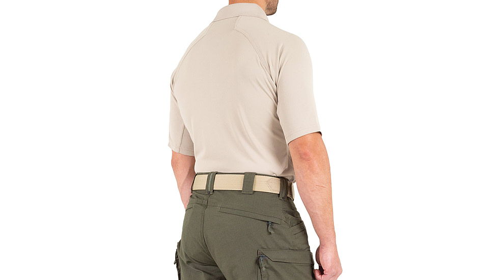 First Tactical Performance Short Sleeve Polo - Mens, Khaki, Tall/2XL, 112509-055-XXL-T