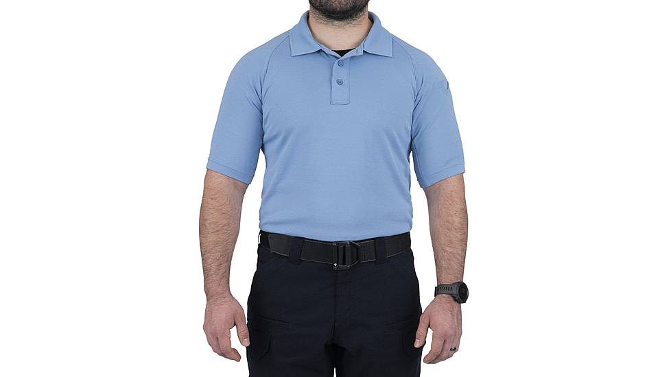 First Tactical Performance Short Sleeve Polo - Mens, Medium Blue, Tall/2XL, 112509-781-XXL-T