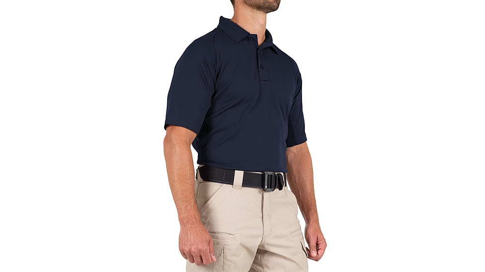 First Tactical Performance Short Sleeve Polo - Mens, Midnight Blue, Tall/2XL, 112509-729-XXL-T