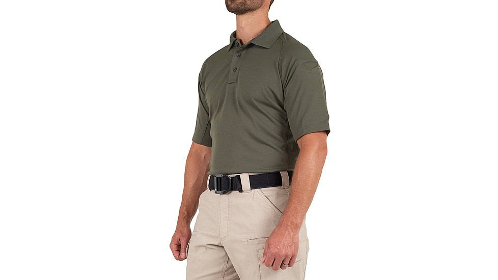 First Tactical Performance Short Sleeve Polo - Mens, OD Green, Tall/2XL, 112509-830-XXL-T