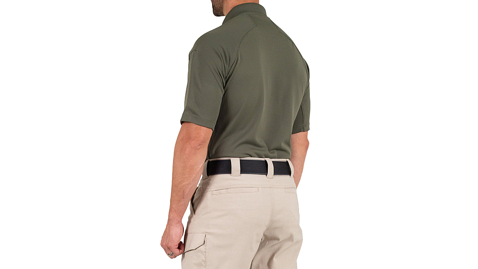 First Tactical Performance Short Sleeve Polo - Mens, OD Green, Tall/2XL, 112509-830-XXL-T