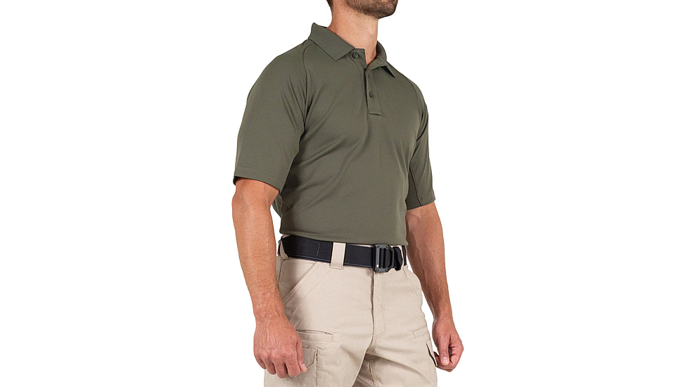 First Tactical Performance Short Sleeve Polo - Mens, OD Green, Tall/2XL, 112509-830-XXL-T