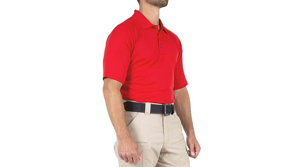 First Tactical Performance Short Sleeve Polo - Mens, Red, Tall/3XL, 112509-400-3XL-T