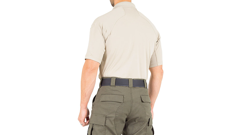 First Tactical Performance Short Sleeve Polo - Mens, Silver Tan, Tall/2XL, 112509-065-XXL-T