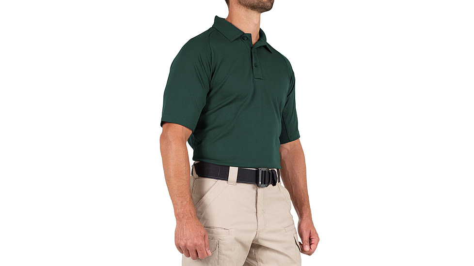 First Tactical Performance Short Sleeve Polo - Mens, Spruce Green, Tall/2XL, 112509-812-XXL-T