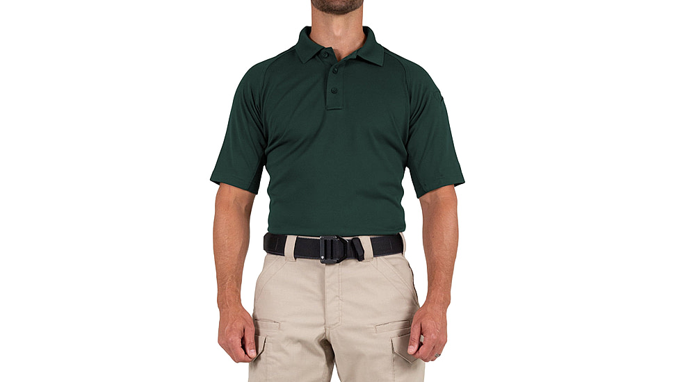 First Tactical Performance Short Sleeve Polo - Mens, Spruce Green, Tall/2XL, 112509-812-XXL-T