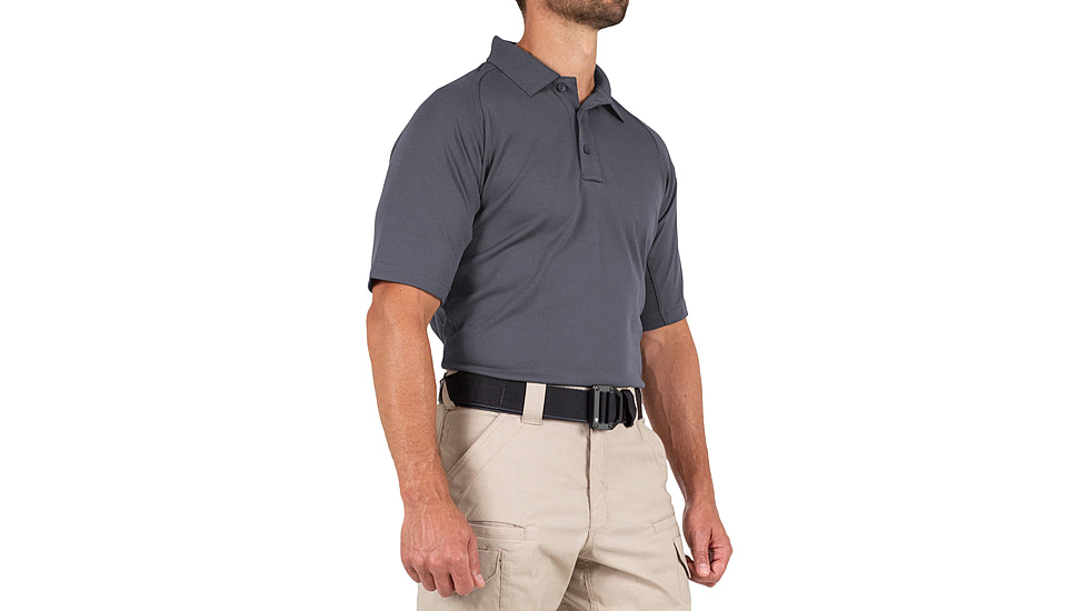First Tactical Performance Short Sleeve Polo - Mens, Tall, Asphalt, 5XL, 112509-015-5XL-T