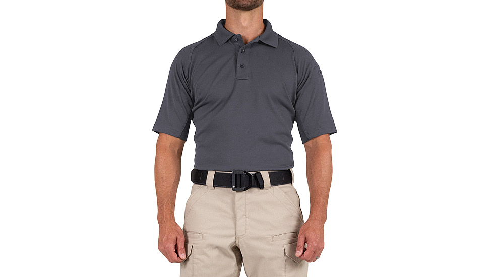 First Tactical Performance Short Sleeve Polo - Mens, Tall, Asphalt, 5XL, 112509-015-5XL-T