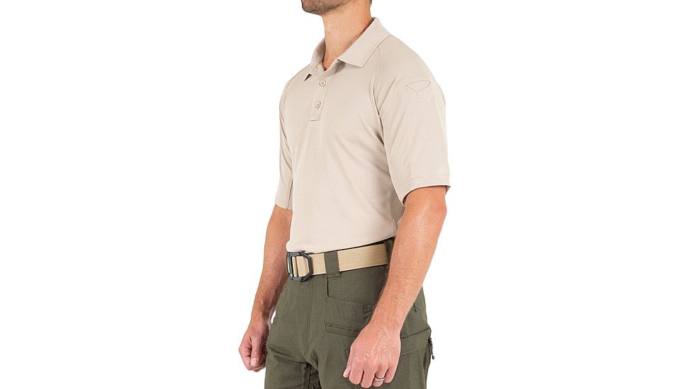 First Tactical Performance Short Sleeve Polo - Mens, Tall, Khaki, 5XL, 112509-055-5XL-T