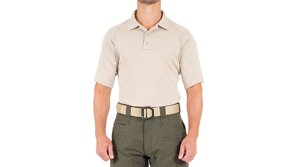 First Tactical Performance Short Sleeve Polo - Mens, Tall, Khaki, 5XL, 112509-055-5XL-T