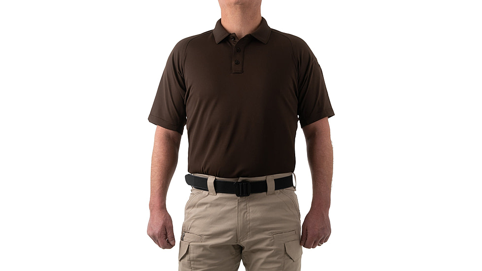 First Tactical Performance Short Sleeve Polo - Mens, Tall, Kodiak Brown, 6XL, 112509-182-6XL-T