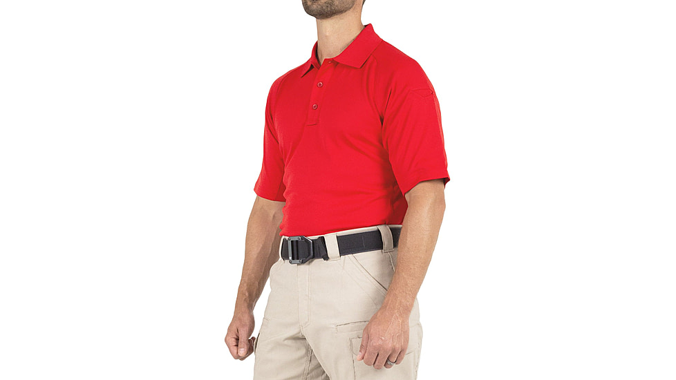 First Tactical Performance Short Sleeve Polo - Mens, Tall, Red, 5XL, 112509-400-5XL-T