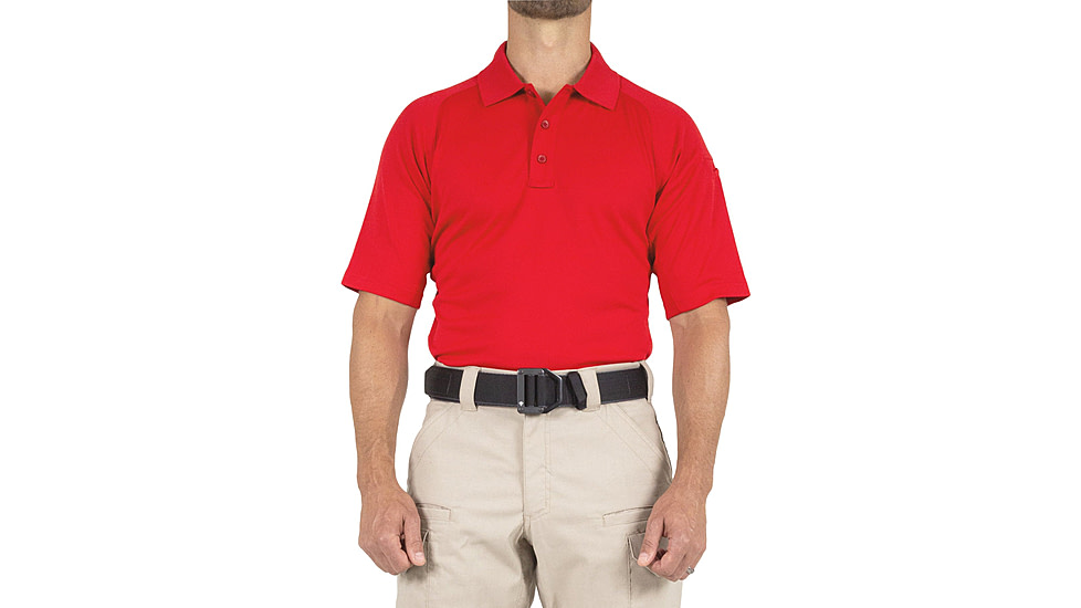 First Tactical Performance Short Sleeve Polo - Mens, Tall, Red, 5XL, 112509-400-5XL-T