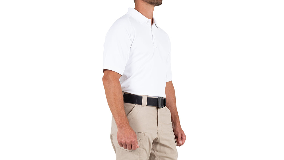 First Tactical Performance Short Sleeve Polo - Mens, White, Tall/2XL, 112509-010-XXL-T
