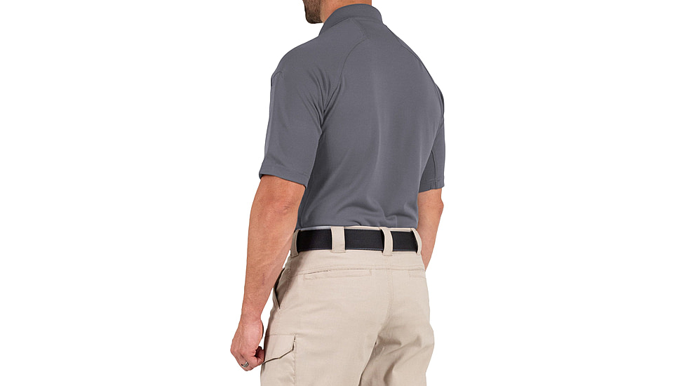 First Tactical Performance Short Sleeve Polo - Mens, Wolf Grey, Tall/Large, 112509-036-L-T