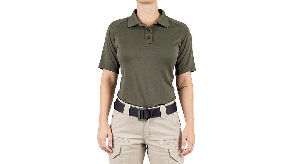 First Tactical Performance Short Sleeve Polo - Womens, OD Green, Extra Small, 122509-830-XS