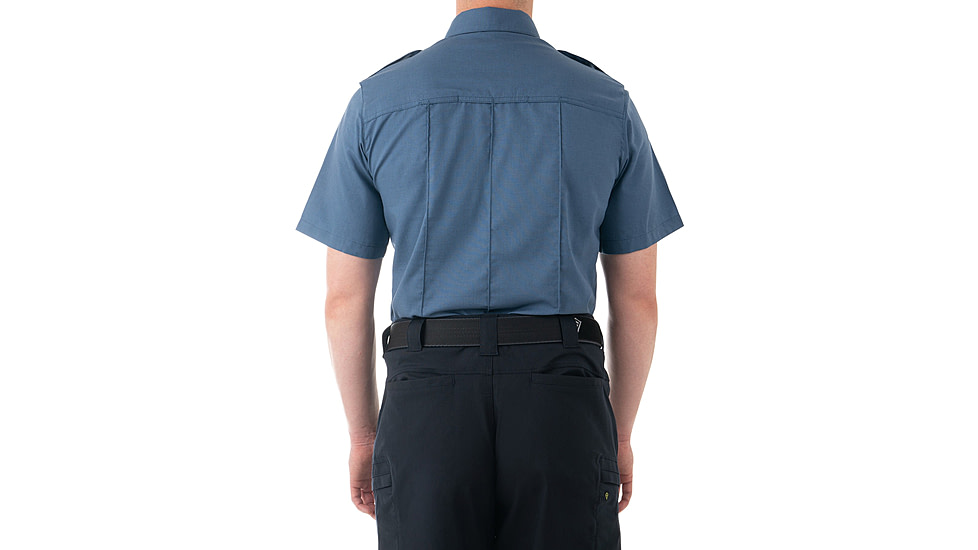 First Tactical Pro Duty Short Sleeve Shirt - Mens, French Blue, Regular/Large, 112001-484-L-R