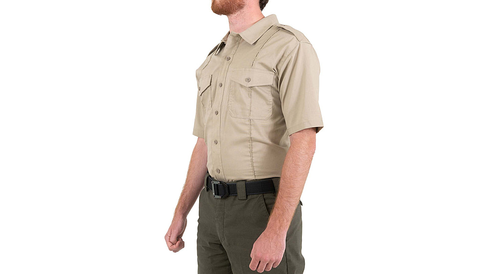 First Tactical Pro Duty Short Sleeve Shirt - Mens, Regular, Silver Tan, 4XL, 112001-065-4XL-R