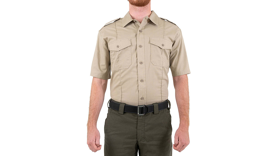 First Tactical Pro Duty Short Sleeve Shirt - Mens, Regular, Silver Tan, 4XL, 112001-065-4XL-R