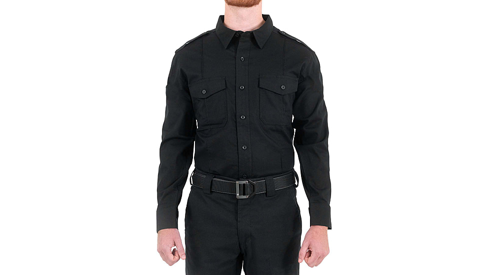 First Tactical Pro Duty Unifrom Long Sleeve Shirt - Mens, Regular, Black, 3XL, 111011-019-3XL-R