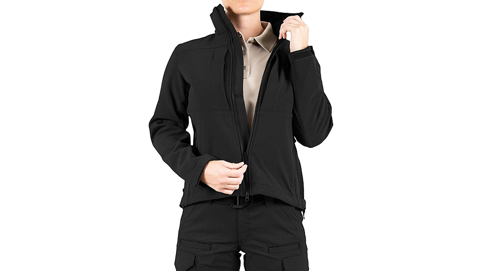 First Tactical Softshell Short Jacket - Womens, Black, Large, 128503-019-L