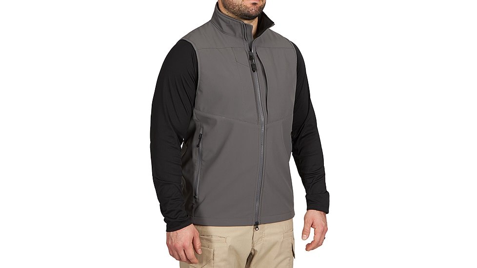 First Tactical Softshell Vest - Mens, Regular, Wolf Grey, Small, 118004-036-S-R