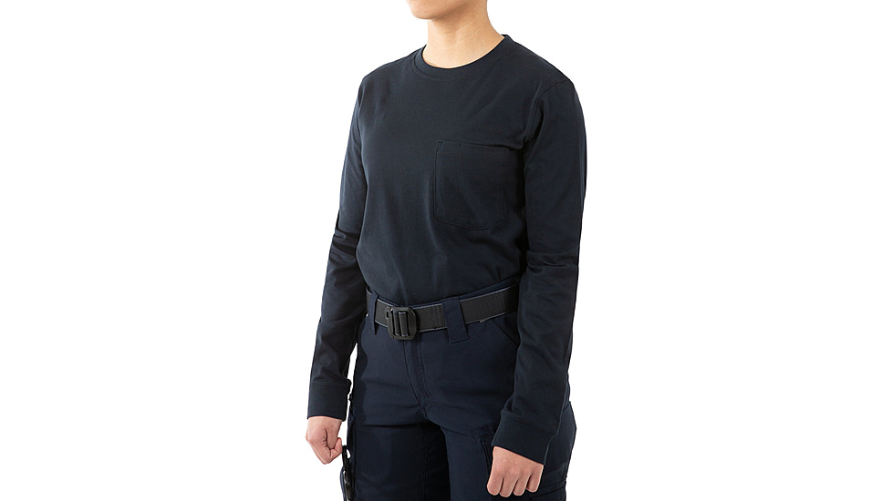 First Tactical Tactix Long Sleeve Chest Pocket T-Shirt - Women's, Midnight Navy, Large, 121510-729-L
