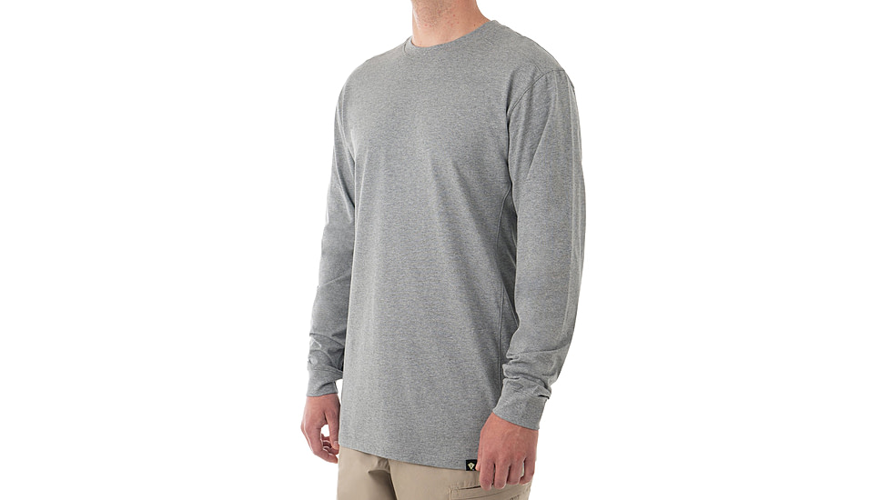 First Tactical Tactix Cotton Long Sleeve Tee - Mens, Heather Grey, 3XL, 111505-016-3XL