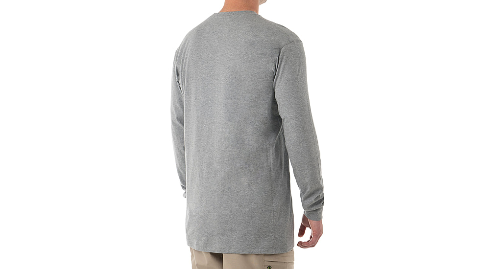 First Tactical Tactix Cotton Long Sleeve Tee - Mens, Heather Grey, 3XL, 111505-016-3XL