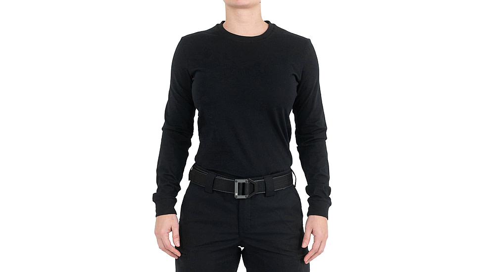 First Tactical Tactix Cotton Long Sleeve Tee - Womens, Black, Large, 121505-019-L