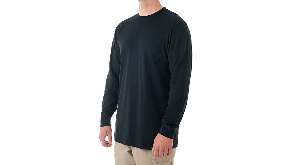 First Tactical Tactix Long Sleeve Chest Pocket T-Shirt - Mens, Midnight Blue, Regular/3XL, 111510-729-3XL