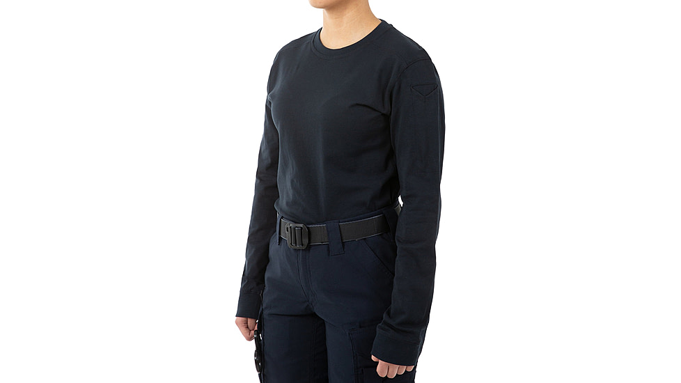 First Tactical Tactix Long Sleeve Pen Pocket T-Shirt - Womens, Midnight Blue, Large, 121508-729-L