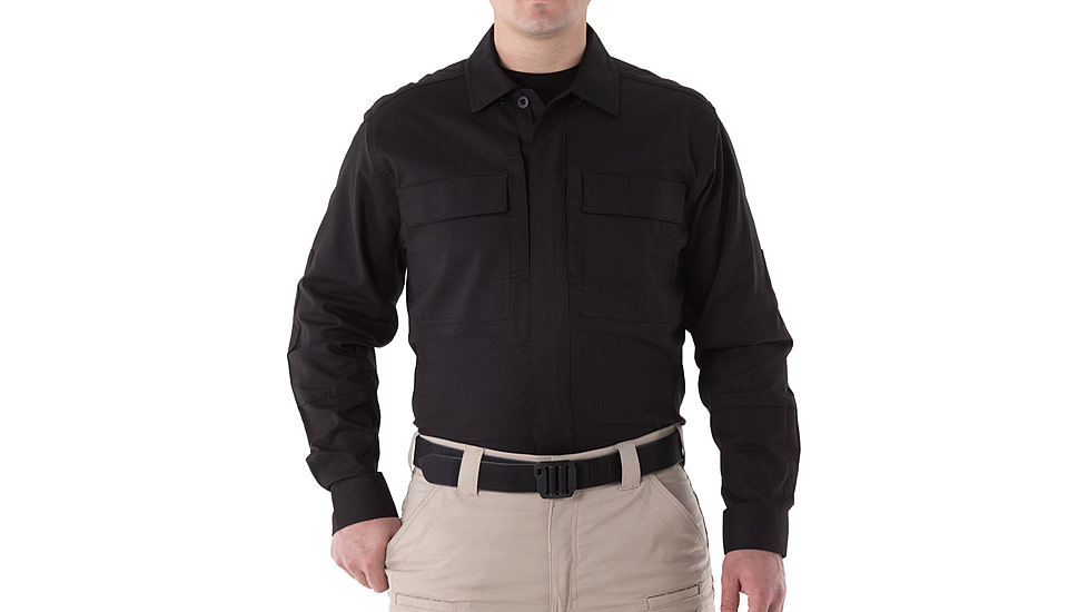 First Tactical V2 BDU Long Sleeve Shirt - Mens, Black, 4XL, T, 111008-019-4XL-T