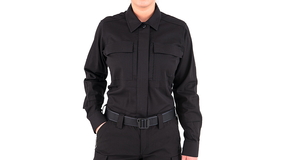 First Tactical V2 BDU Long Sleeve Shirt - Womens, Black, 2XL, R, 121008-019-XXL-R