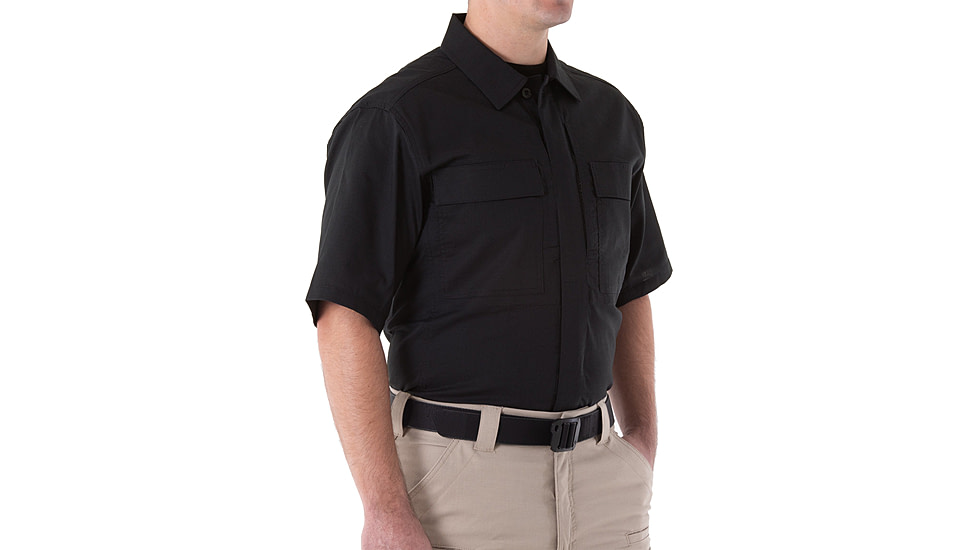 First Tactical V2 BDU Short Sleeve Shirt - Mens, Black, Extra Small, R, 112009-019-XS-R