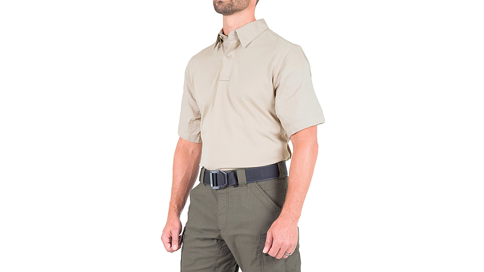 First Tactical V2 Pro Perf Short Sleeve Shirt - Mens, Silver Tan, Regular/Extra Small, 112012-065-XS-R