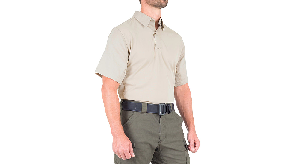 First Tactical V2 Pro Perf Short Sleeve Shirt - Mens, Silver Tan, Regular/Extra Small, 112012-065-XS-R