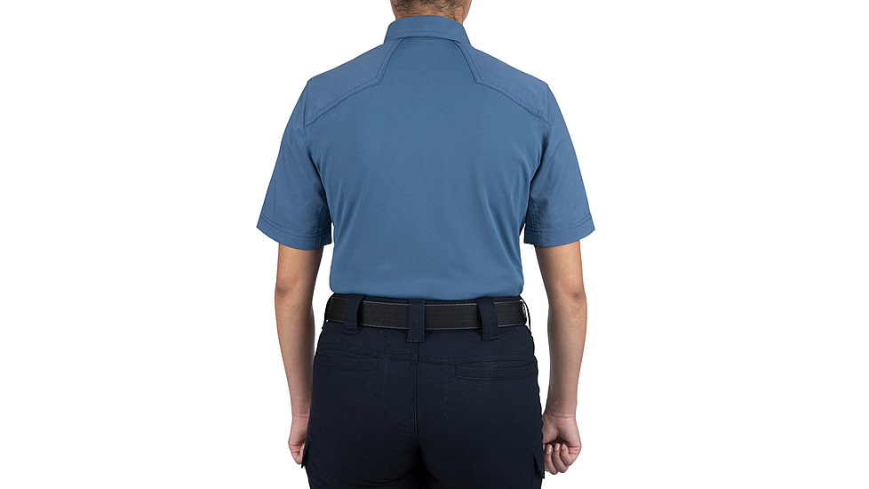 First Tactical V2 Pro Perf Short Sleeve Shirt - Womens, French Blue, Large, 122012-484-L-R