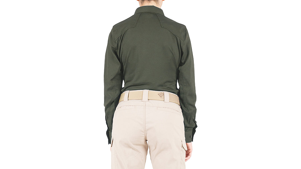 First Tactical V2 Pro Performance Long Sleeve Shirt - Womens, OD Green, Small, R, 121015-830-S-R