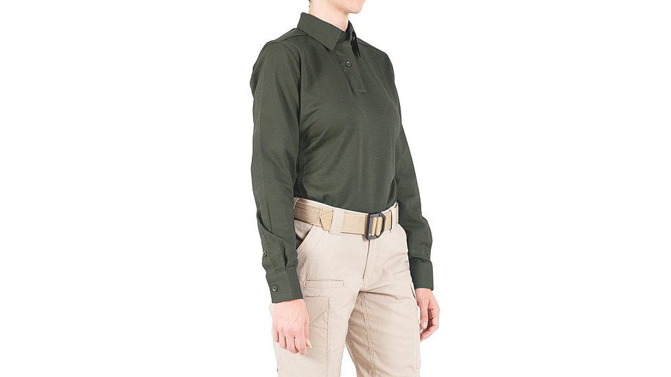 First Tactical V2 Pro Performance Long Sleeve Shirt - Womens, OD Green, Small, R, 121015-830-S-R