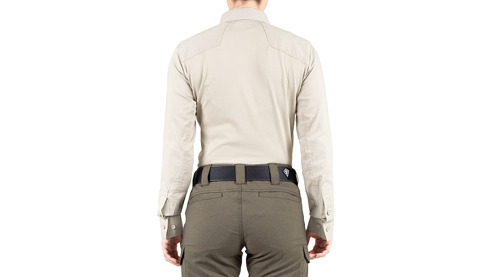 First Tactical V2 Pro Performance Long Sleeve Shirt - Womens, Silver Tan, Small, R, 121015-065-S-R
