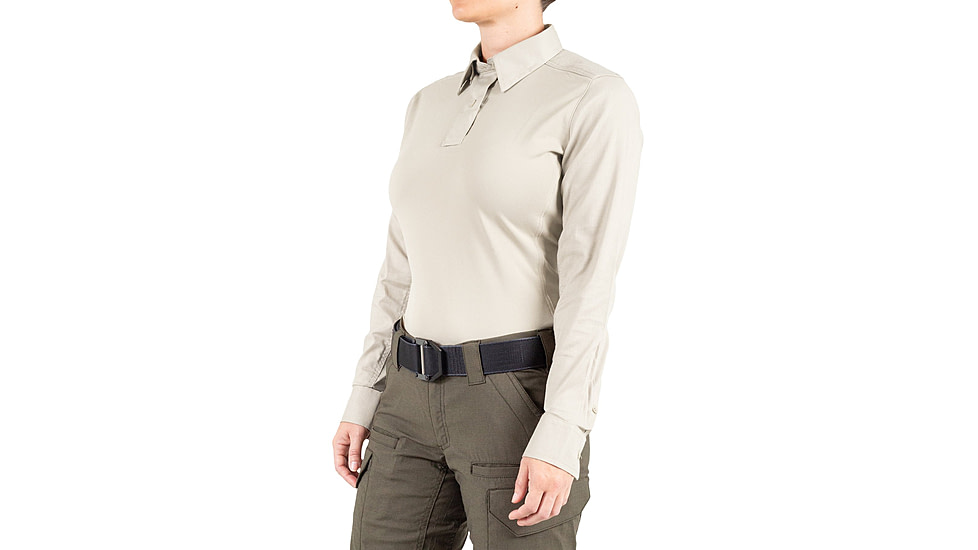 First Tactical V2 Pro Performance Long Sleeve Shirt - Womens, Silver Tan, Small, R, 121015-065-S-R