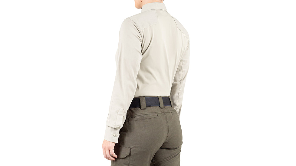 First Tactical V2 Pro Performance Long Sleeve Shirt - Womens, Silver Tan, Small, R, 121015-065-S-R