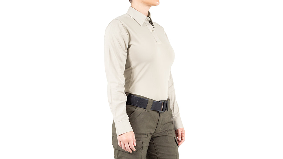 First Tactical V2 Pro Performance Long Sleeve Shirt - Womens, Silver Tan, Small, R, 121015-065-S-R