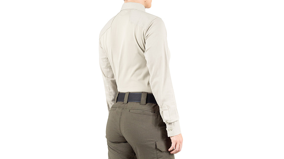 First Tactical V2 Pro Performance Long Sleeve Shirt - Womens, Silver Tan, Small, R, 121015-065-S-R