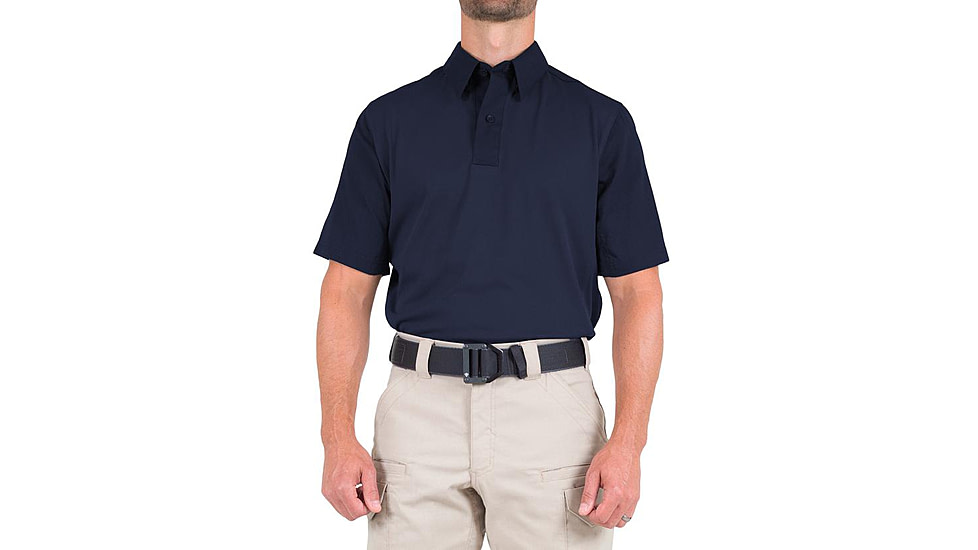 First Tactical V2 Pro Performance Short Sleeve Shirt - Mens, Midnight Navy, Large, R, 112012-729-L-R