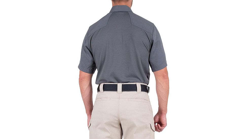 First Tactical V2 Pro Performance Short Sleeve Shirt - Mens, Wolf Grey, 3XL, R, 112012-036-3XL-R