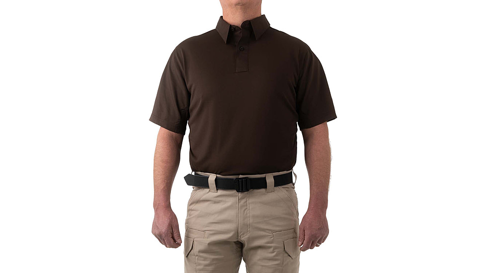 First Tactical V2 Pro Performance Short Sleeve Shirt, Regular Fit - Mens, Kodiak Brown, 4XL, 112012-182-4XL-R