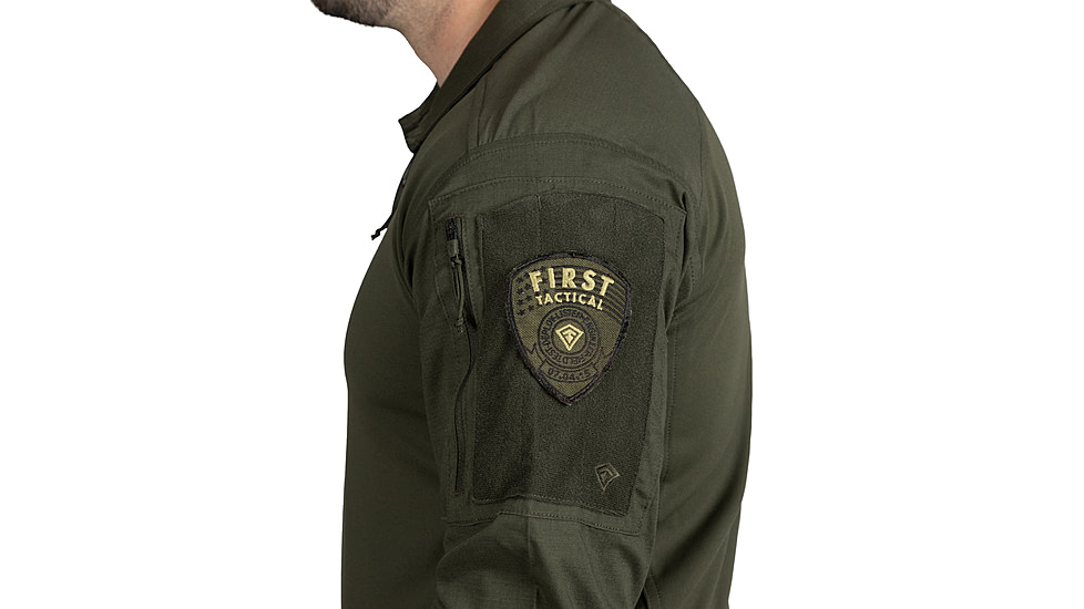 First Tactical V2 Responder Long Sleeve Shirt - Mens, Tall, OD Green, Extra Large, 111031-830-XL-T